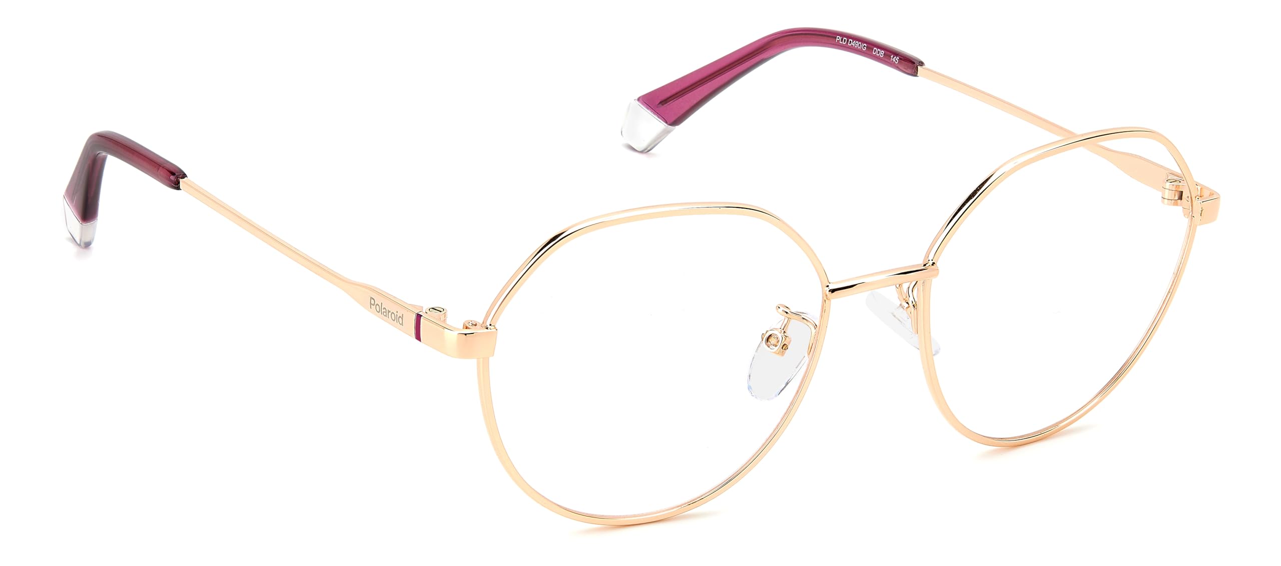 POLAROID Brille mit Sehstärke für Damen optional mit Sonnenbrillentönung oder Blaulichtfilter, Oval, gefertigt aus Glas (inklusive Brillenetui)