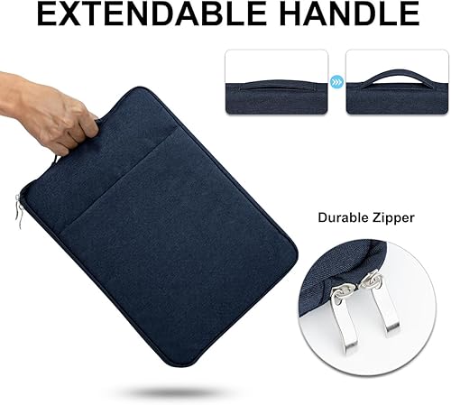 Miniatura 3 de Funda protectora para laptop de 13.3 pulgadas con asa para MacBook AirPro de 13.3 a 13.3 pulgadas, funda protectora de poliéster con bolsillo para