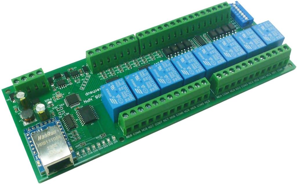 Amazon.com: eletechsup 4/8/16CH Digital Analog Ethernet Remote I/O ...