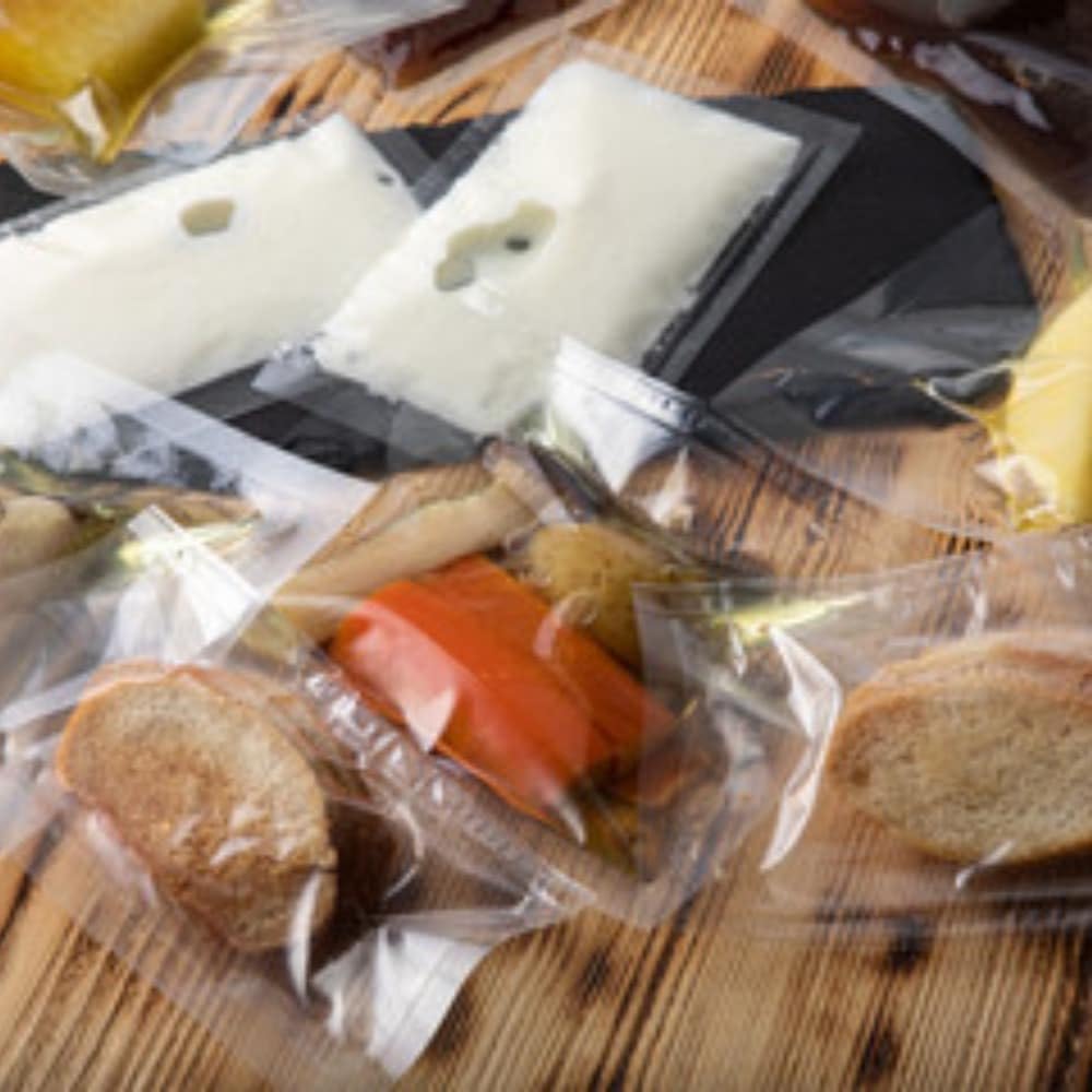 Bolsas al vacío para alimentos compostables, termosellables, rectangulares, lisas, 20 x 24 cm, 100 unidades