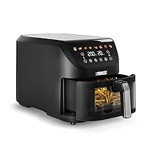 Princess SlimFry Airfryer, 8L Capacità, 2000W, 8 Programmi, Display Touchscreen Digitale, Temperatura Regolabile, Finestra di Controllo, Spegnimento Automatico, Cestello Lavabile, 182257