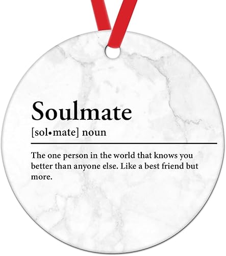 Alma gemela Diccionario Significado Tipografía Decoración de árbol Adornos Alma gemela Sustantivo Cerámica Adorno de Navidad Definición Alma gemela