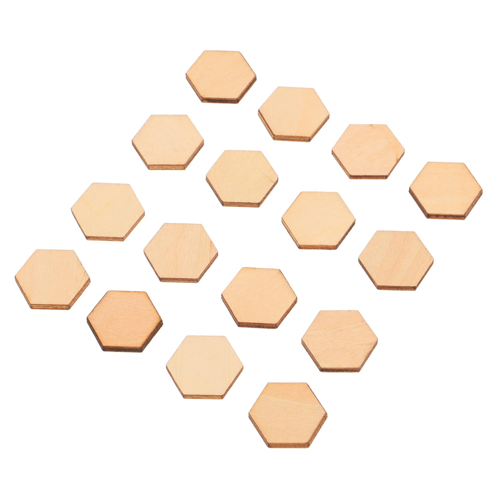 Mipcase 100 Pezzi Decorazioni in Legno Esagonali in Faggio, Ornamenti per Lavoretti Natalizi, Decorazioni Legno Natalizie Fai da Te