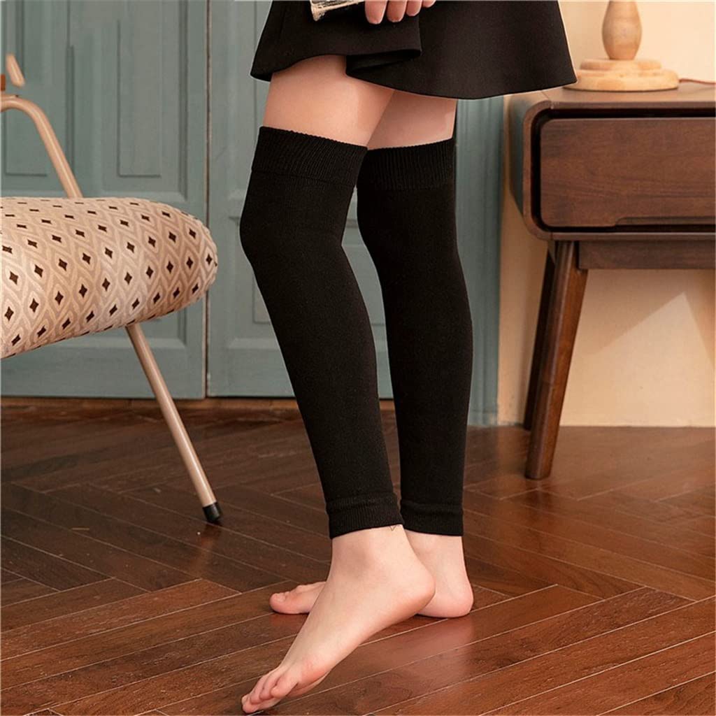 ACiyD Jambières Hiver Tricot Chaud Doux Botte Guêtre Haut Genou Jambières Unisexe Jambières Botte Topper Bas (Couleur : C, Taille : 45CM) (C 45CM)