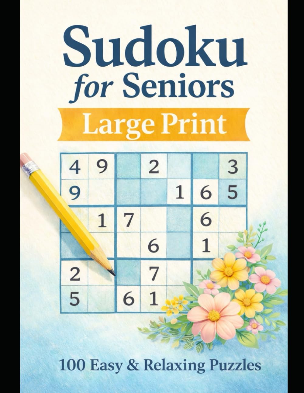 Sudoku for Seniors – Large Print: 100 Easy & Relaxing Puzzles to Boost Memory and Focus