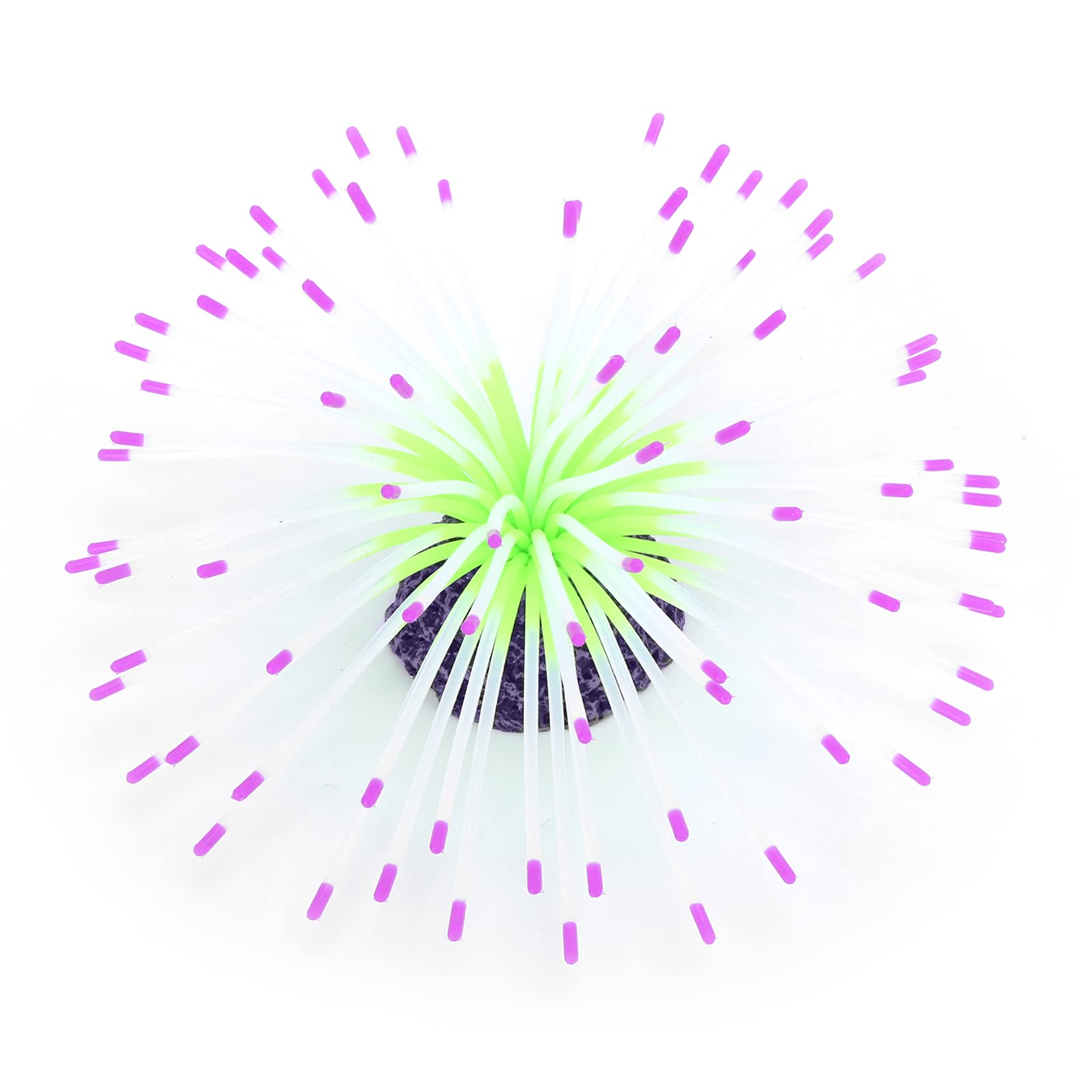 Artificial Coral Aquarium Decoration, Silicone Fake Sea Anemone Coral Underwater Fish Tank Landscaping Ornament(Purple) - Image 3