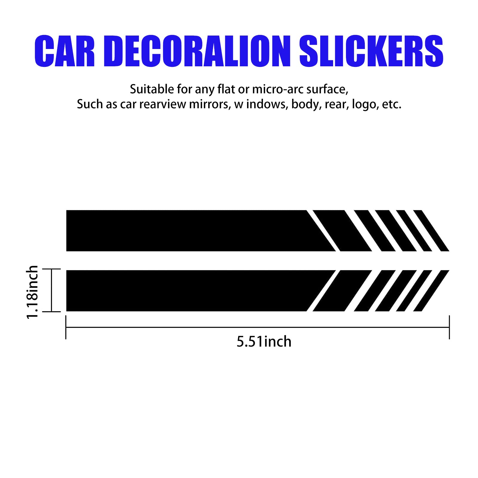 Pegatinas Reflectantes Para Espejo Retrovisor De Coche - Autoadhesivas, Extraíbles, Impermeables, Color Azul