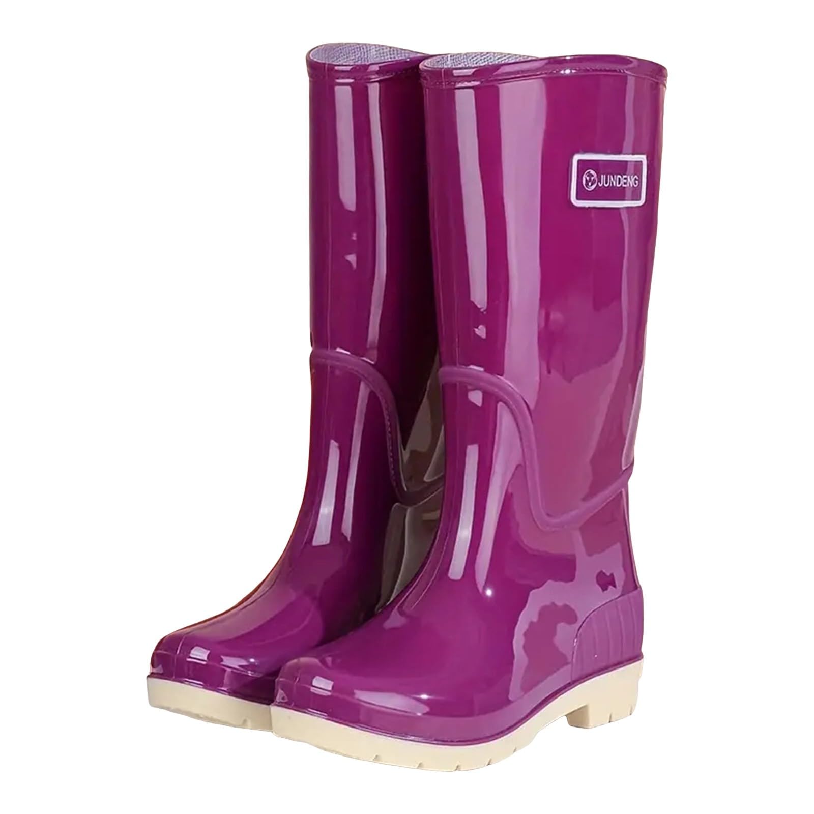 Wellingtonboots - Botas de agua para mujer, talla 6, botas de agua para mujer, botas de agua de pierna corta, media altura, impermeables, ligeras, para exteriores, zapatos cálidos