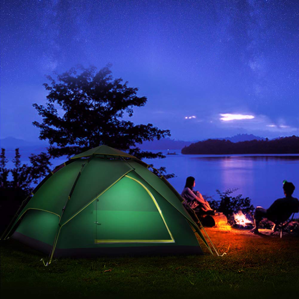 Amazon | ワンタッチテント 3~4人用 uvカット 防水防風 キャンプテント