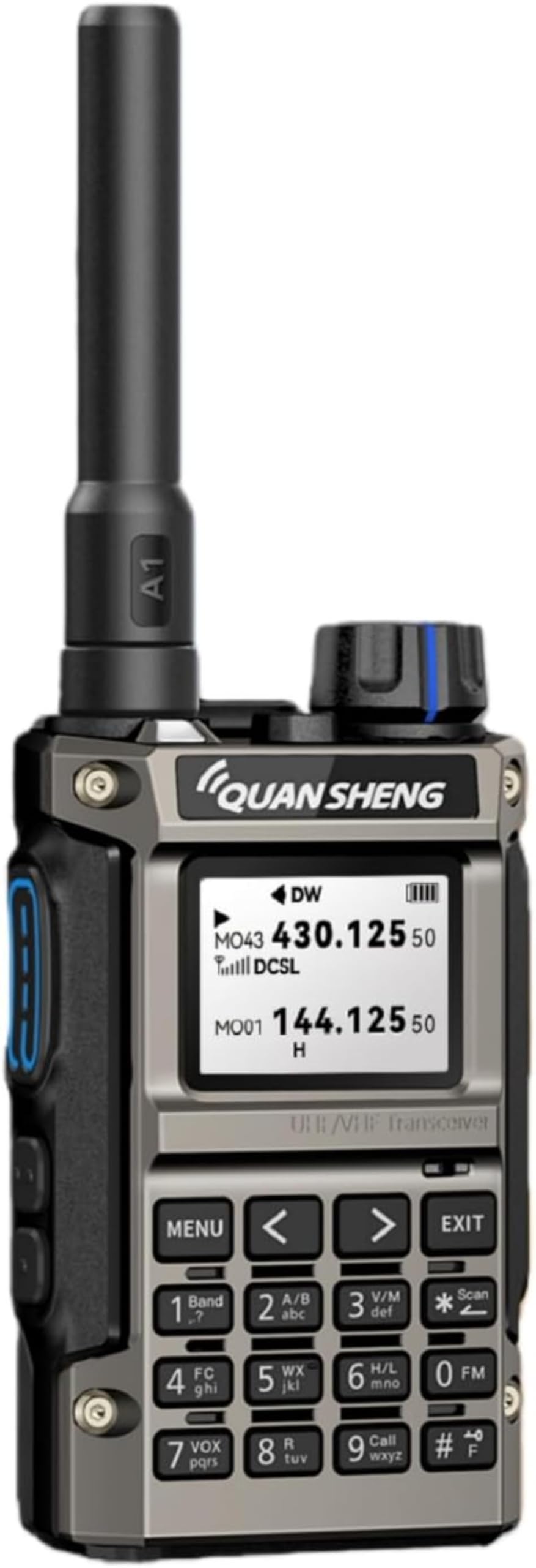 Quansheng UV-K1(8) Walkie Talkie Handfunkgerät, 1400mAh, Akku mit hoher Kapazität,Mini Pocket Radio, Full Band Empfänger, Air Band, One Key Frequency Match, Wireless Copy, NOAA