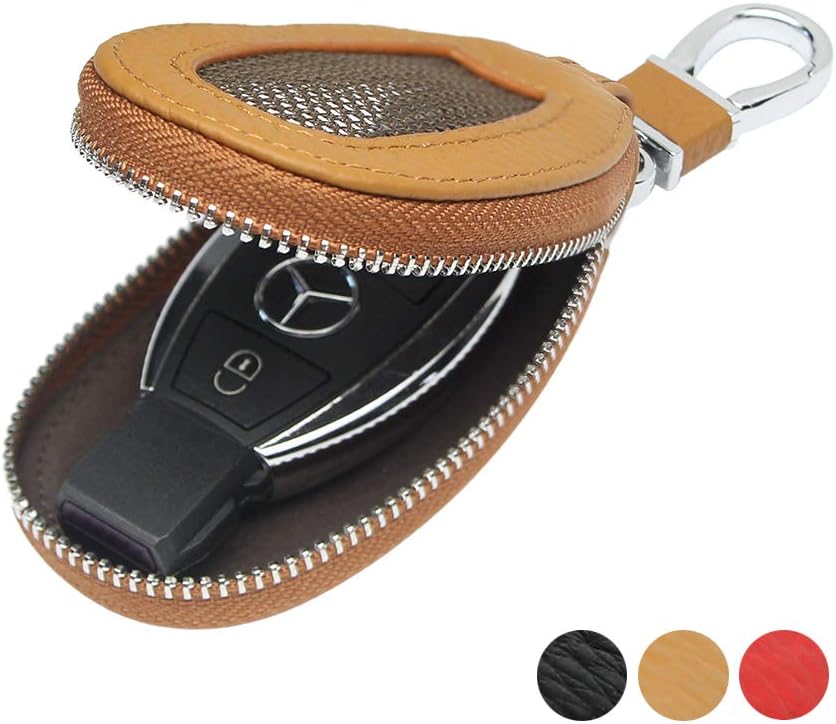Universal Premium Car Key Fob Case Genuine Leather Car Smart Key fob Holder for Remote Key Fob