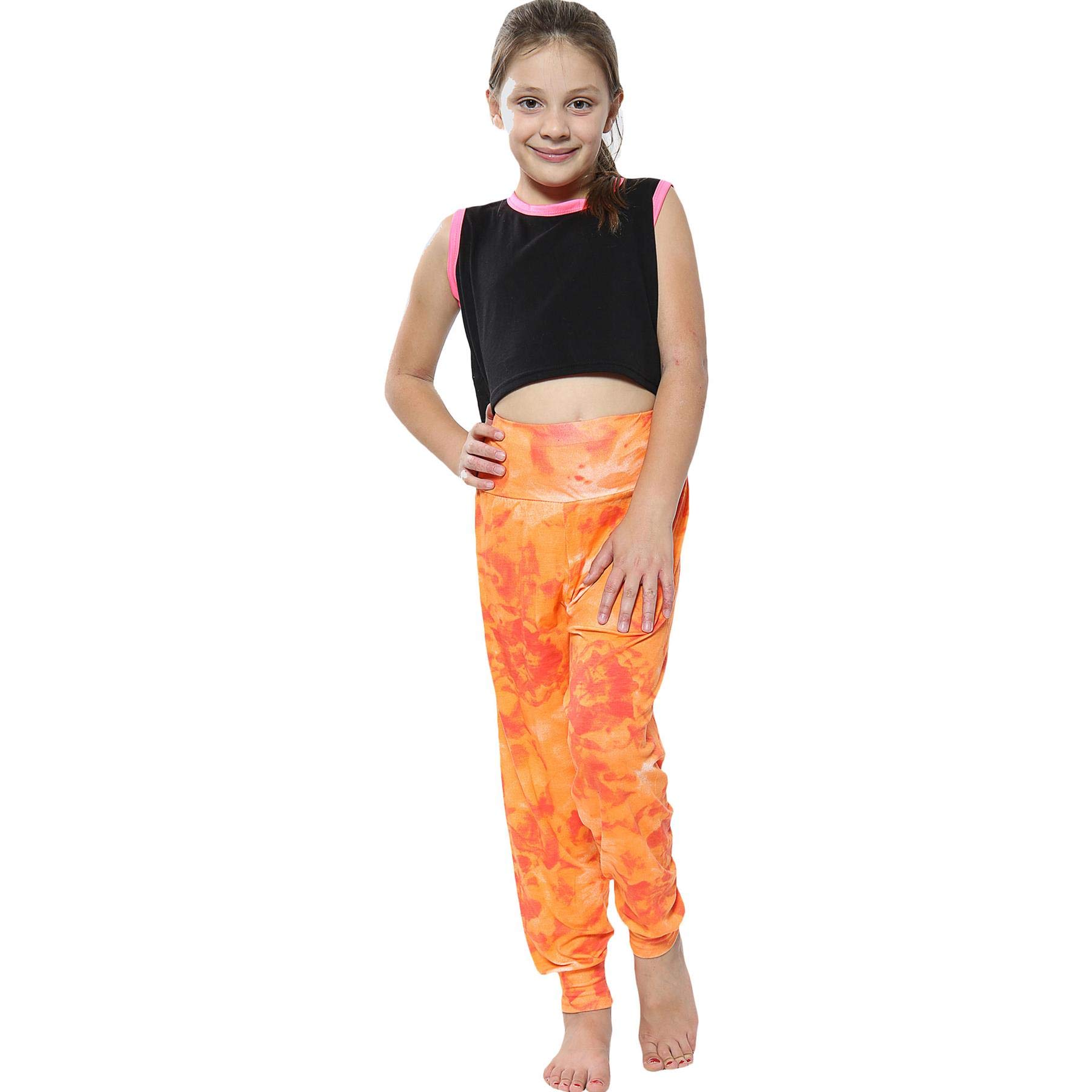 A2z 4 Kids Girls Orange Ali Baba Style Tie Dye Trendy - Tie Dye 250 Ali Baba 7-8