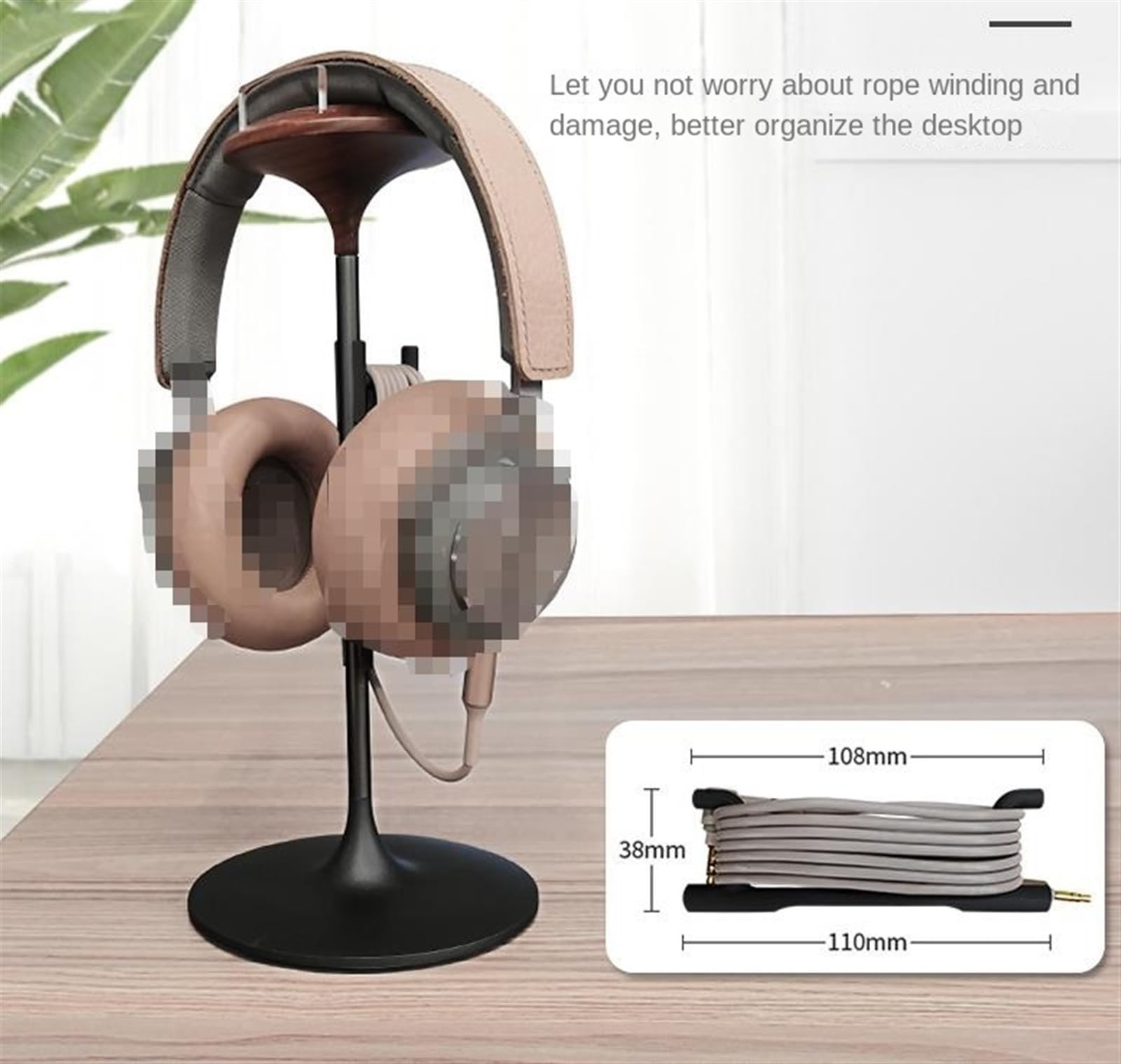 Soporte para Auriculares, Gancho para Auriculares, Estante de Almacenamiento de Aluminio Estable.