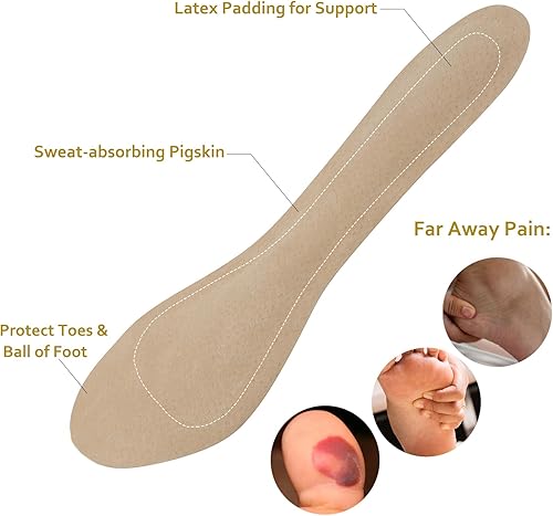 Miniatura 4 de 2 pares de inserciones de tacón alto de cuero para mujer, plantillas de amortiguación invisibles para botas planas de sandalias, autoadhesivas,