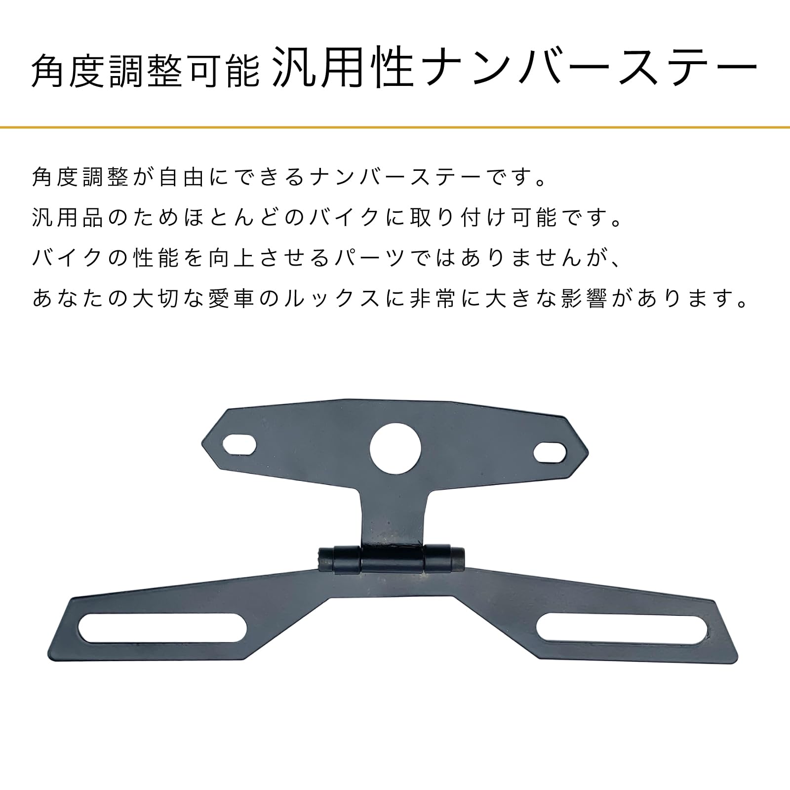 Amazon | Crown Doris 汎用 ナンバー ステー プレート 角度調整