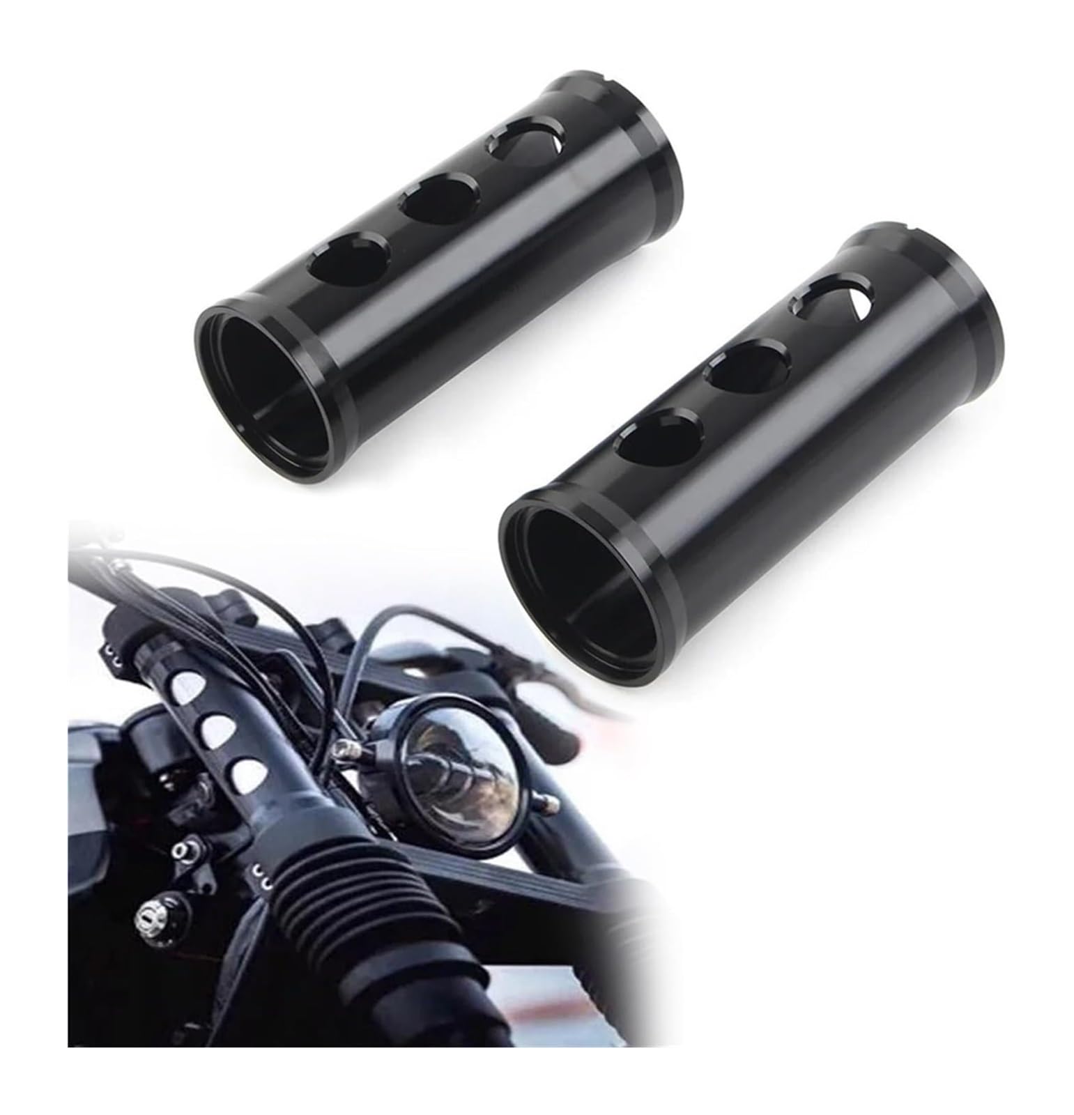 Shock Absorber For H&arley For Softail For Street For Bob 2018-2022 2Pcs Motorcycle Aluminum Fork Upper Cover Front Shock Absorber Pipe Cover Motorcycle