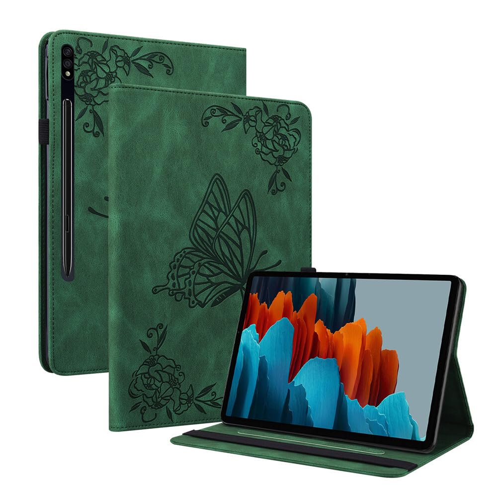 Étui portefeuille Samsung Galaxy Tab A 8.0 2019 clapet protection antichoc vert - 8