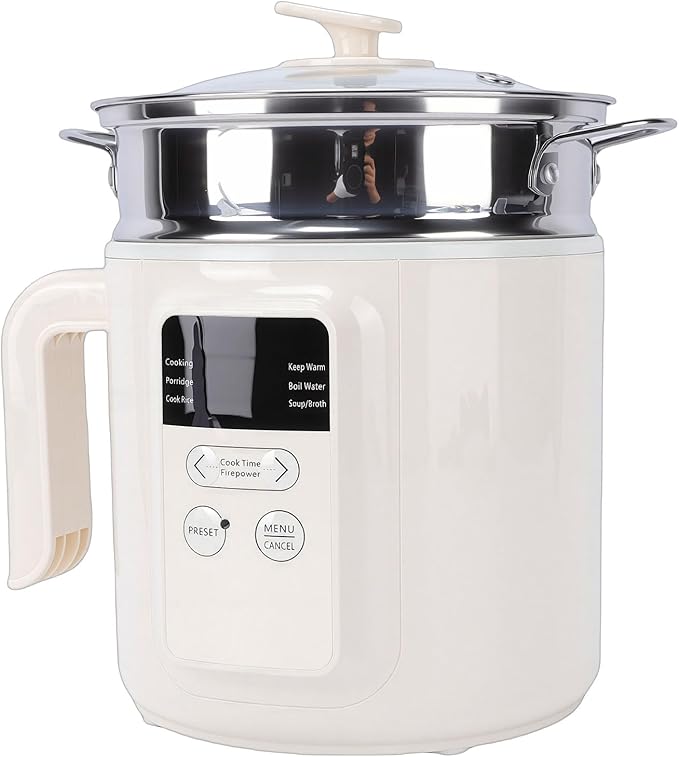 Olla Eléctrica OEBUAFI 1.8L Antiadherente con Canasta de Vapor miniatura 2