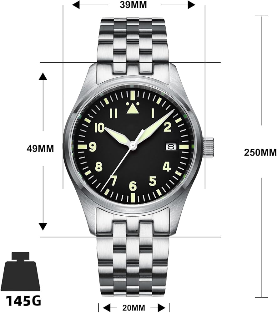 Amazon.com: ADDIESDIVE NH35A Automatic Watch Green Dial,Sapphire