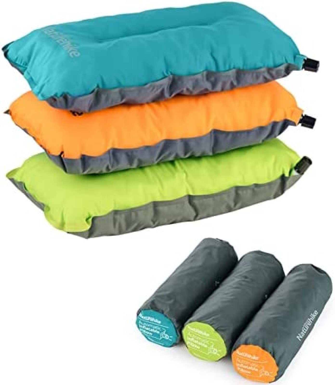 Oreiller De Camping Auto-gonflant Ultraléger, Oreiller De Plage Gonflable, Coussin De Voyage Ergonomique Compact Et Confortable Compressible, Oreiller Gonflable Pour Le Soutien Lombaire Du Cou, Av