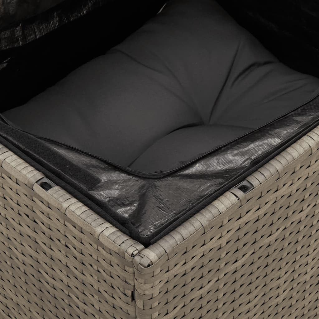 Gecheer Divano da Giardino con Cuscini 3 Posti Grigio in Polyrattan,Divani,da Giardino,per Esterno,Salottini,Salotto da Giardino,da Esterno,Divano Modulare,Set da Giardino,366139