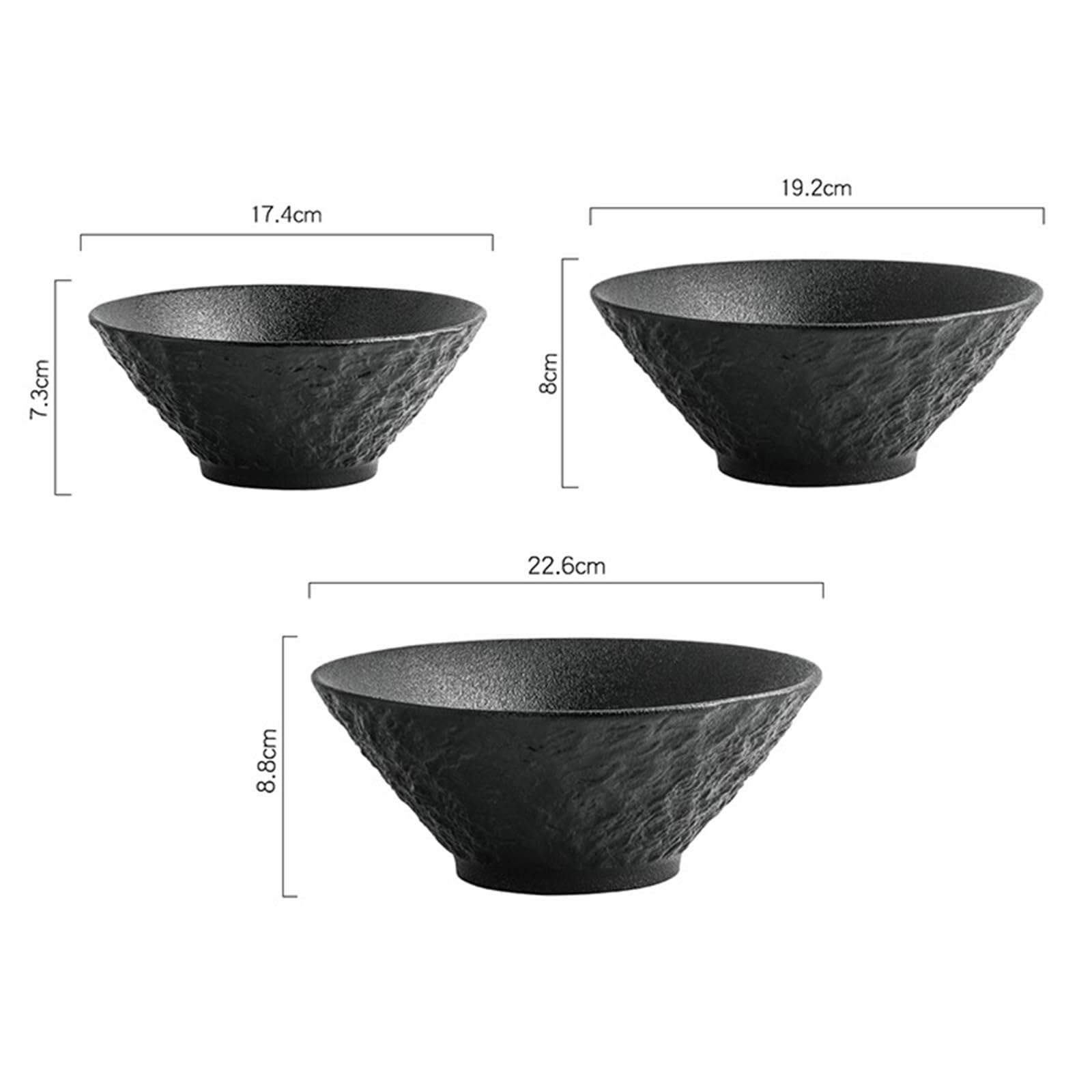 Ensaladeras Cuenco de cerámica con estampado de piedra de Color sólido, tazón de Pasta, tazón de sopa grueso, ensaladeras, tazones de postre, vajilla especial for restaurante Para Cereales, Ensalada(1