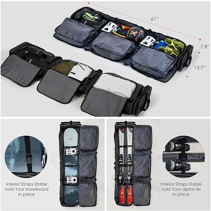 XCMAN スノーボード ケース jijia black　wheels付 XCMAN スノーボード ケース jijia black wheels付（独特な