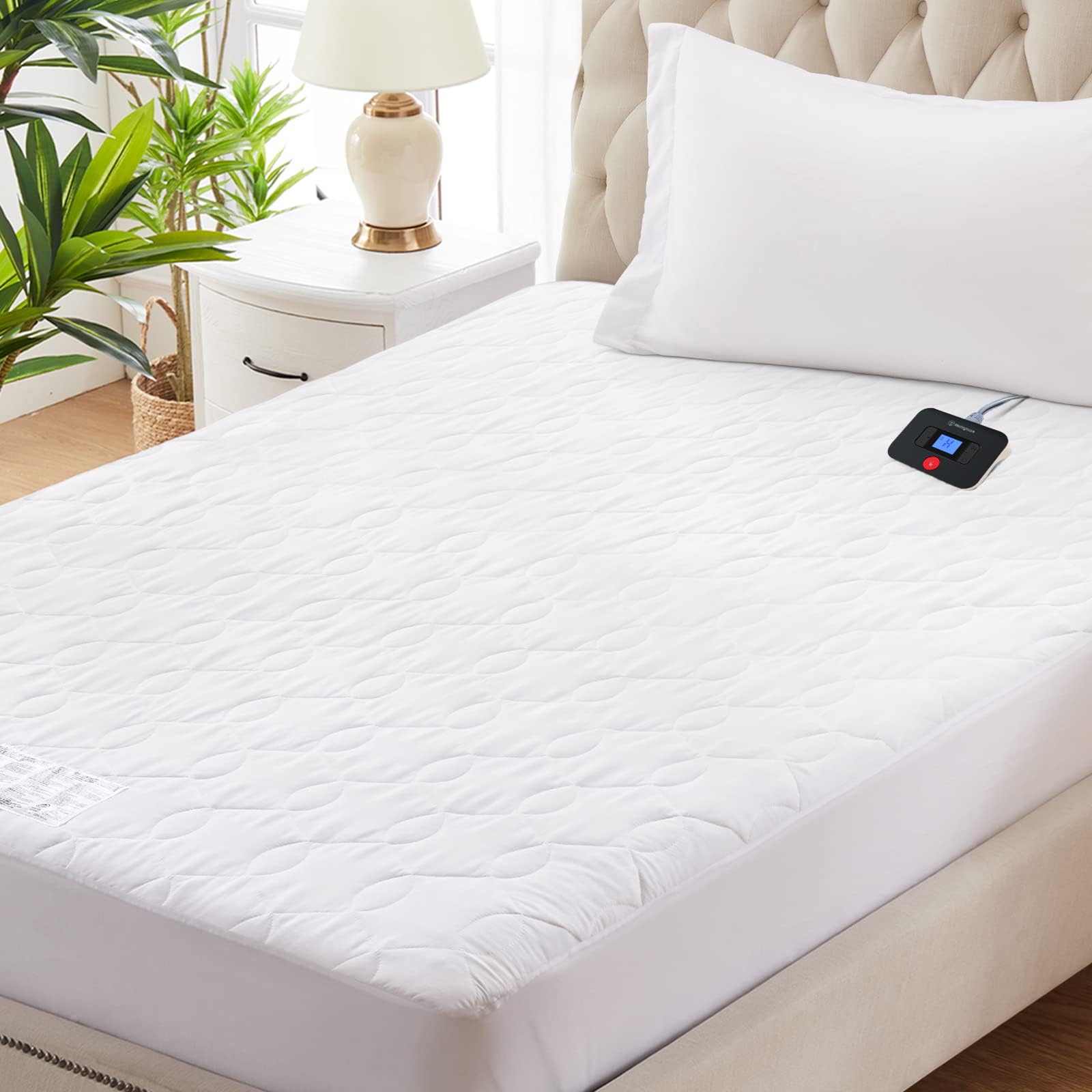 Bedsure Heated Mattress Pad Twin Extra Long Electric Mattress Pad with 4 Heat