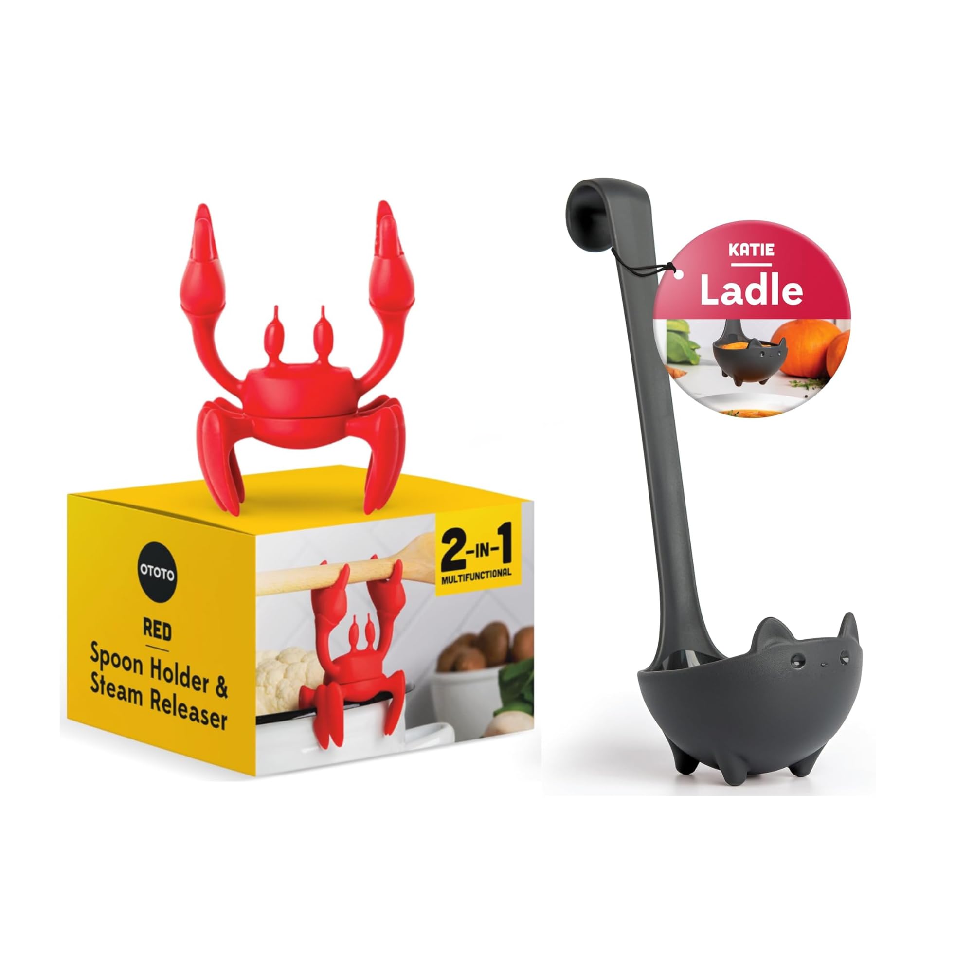 Amazon.com: OTOTO Red the Crab Silicone Utensil Rest & New Katie
