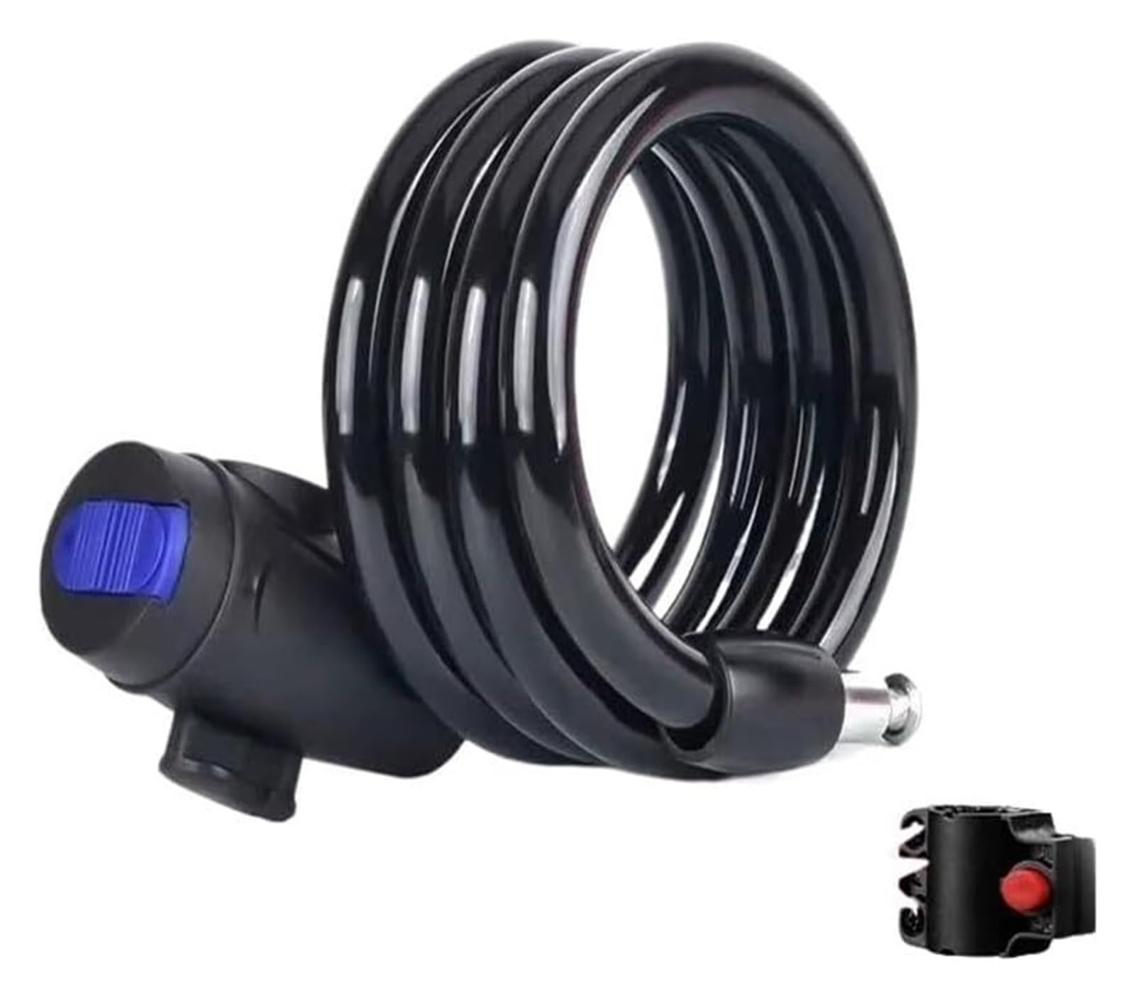 Giveduno 1.1Cm With Rack Bicycle Lock, Bicycle Lock Weather With 2 Keys Motorcycle Scooter