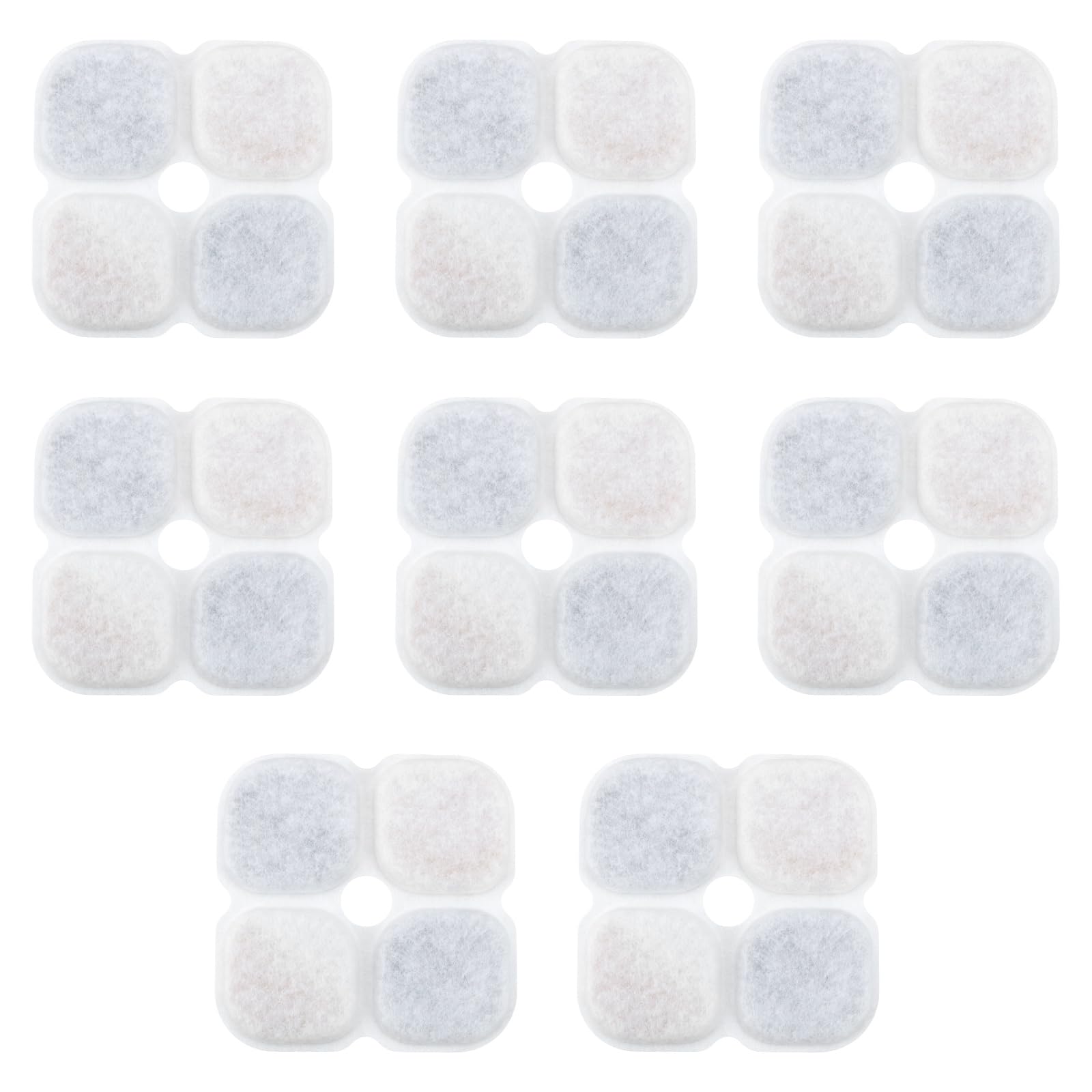 Briny River 8PCS Cat Fountain Filter Compatible with Wonder Creature 3L Pet Water Fountain 12.1x12.1x0.8cm Water Fountain Filters Cat Drinking