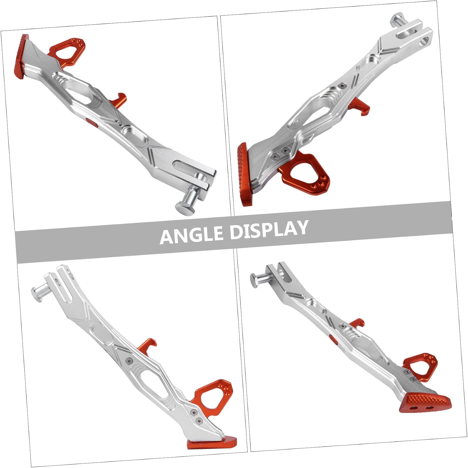CHILDWEET Aluminum Alloy Motorcycle Kickstand Modified Single Leg Side Stand for Electric Vehicles Motorbikes Sturdy Foot Support for Easy Parking