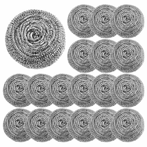 Silkyhose 18 Pack Steel Wool Pads - Individually Wrapped Heavy Duty Scrubbers for Grill Grates, Oven Racks, Cast Iron, Pots & Pans | Industrial Strength Rust Remover, Non-Scratch Metal Scouring Pads