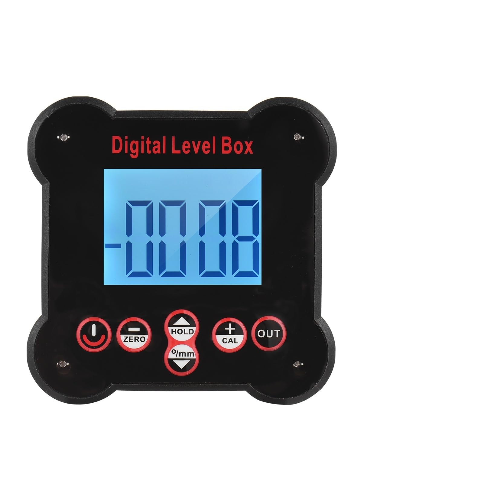 Livello elettronico 4 * 90 ° Inclinometro digitale Indicatore angolare Magnetic Angle Finder Retroilluminazione LCD Strumento di misurazione goniometro