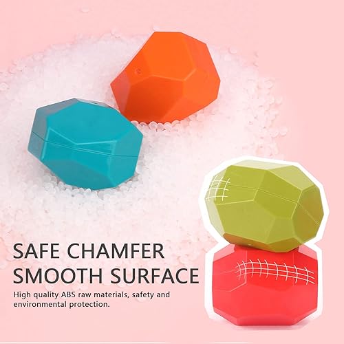 Miniatura 5 de Juego de juguetes de piedras de equilibrio jumbo, rocas apilables de plástico poliédrico, educativo, creativo, preescolar, aprendizaje de bloques de