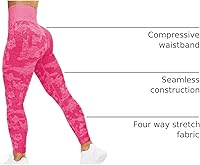 Vista 93 de HIGORUN - Leggings sin costuras para mujer, moldeadores, con diseño gráfico de sonrisas, de cintura alta, para el gimnasio, yoga o hacer ejercicio
