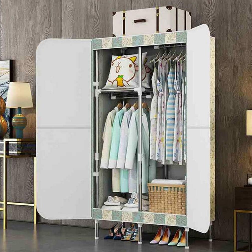 Cloth Wardrobe Clothes Closet, Portable Closet Wardrobe Storage Closet Standing Closet Fabric Cabinet Portable Wardrobe,C_88x46x170cm