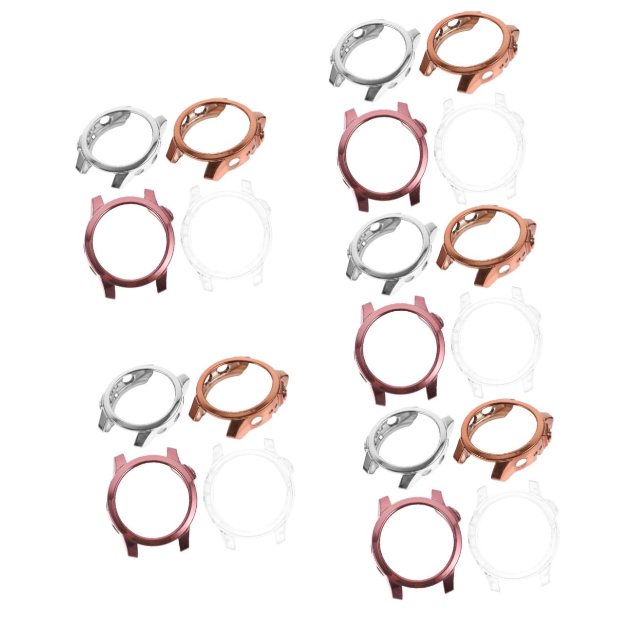 HOMSFOU 20stücke Teiliges Tpu Schutzgehäuse Für Smartwatch Kratzfest Anti-schock Transparent Roségold Robuster Displayschutz Für Optimale Und Stil