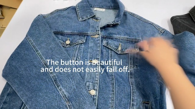 【極美品】CITYSHOP OVER SIZE DENIM JACKET Muundim Oversize Black Jean Jacket for Women, Loose Style Womens