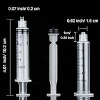 Vista 2 de TecUnite - Paquete de 20 jeringas de plástico sin aguja, jeringas curvas para resina epoxi, manualidades, alimentación de mascotas, aplicador