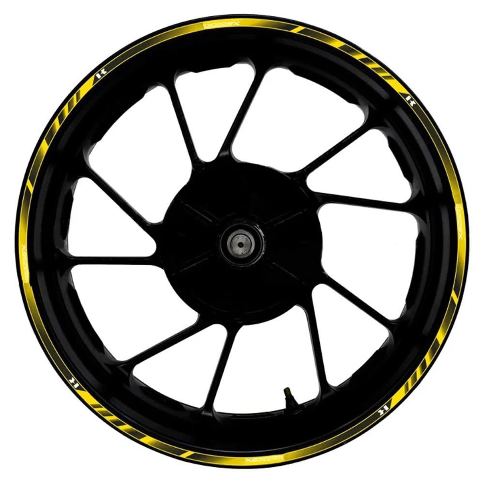 for Kawasaki for Ninja Z1000SX 17 Inch Motorcycle Front Rear Decal Wheel Hub Waterproof Reflective Rim Stickers Decorative(Color11)
