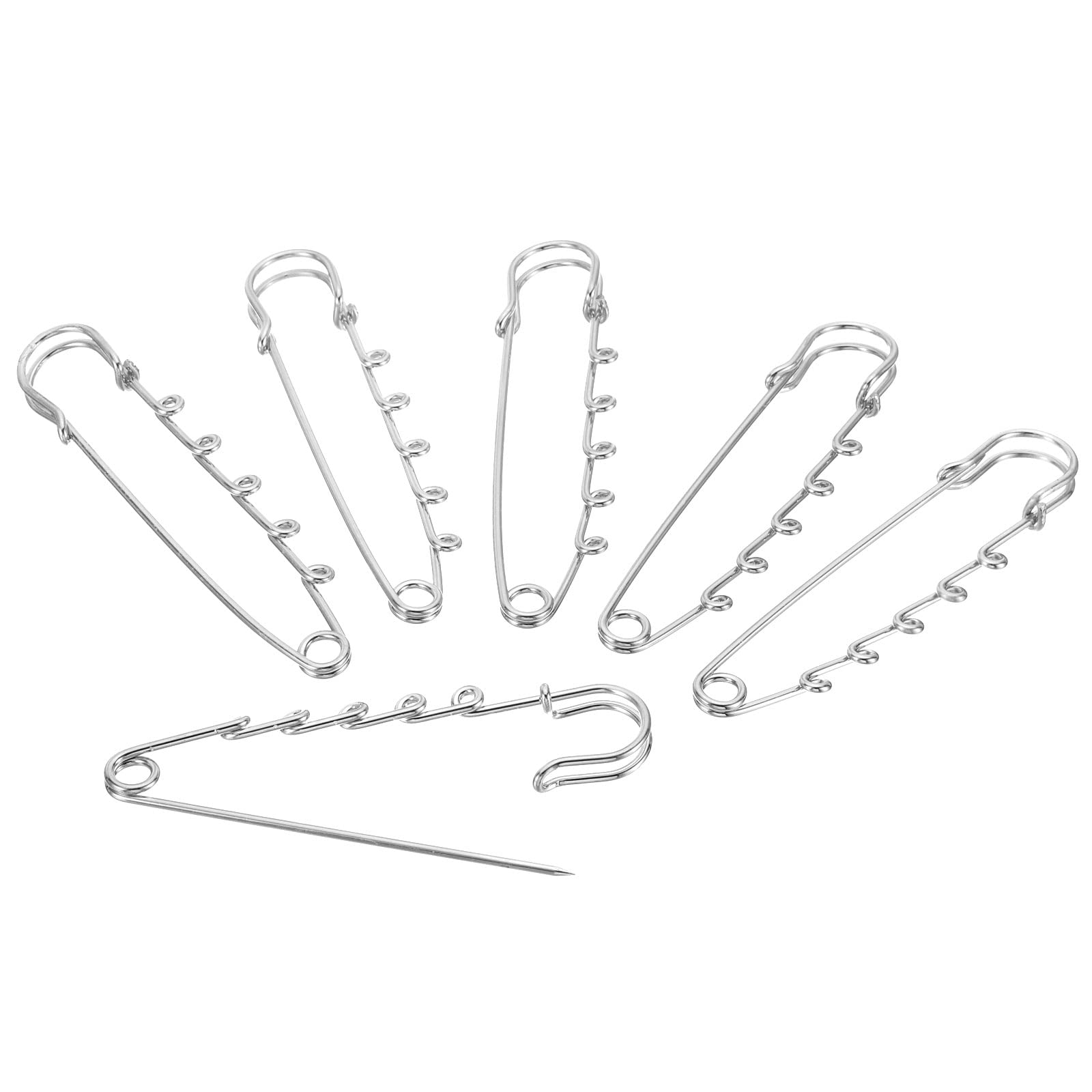 Broches Décoratives En Métal - Lot De 20 Épingles à 5 Trous - Longueur 75mm, Or - Pour Fixer Vêtements, Châles, Ceintures - Accessoire De Mode