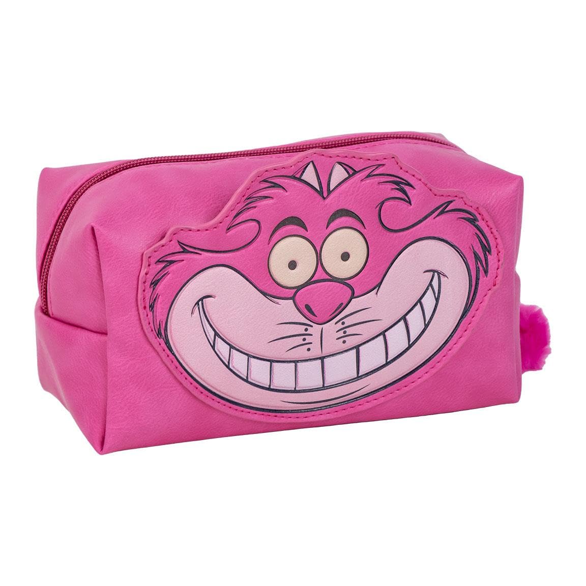 CERDÁ LIFE'S LITTLE MOMENTS -Disney Travel Toilet Bag - Pink - Large Storage Capacity - Zip Closure - Cheshire Cat Print - Original Product