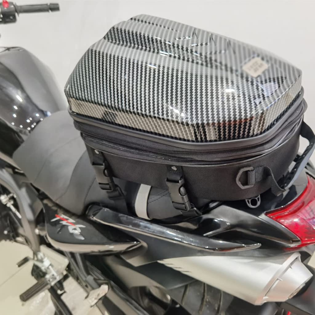 draagbaar Hard Case Motorfiets Staart Tas Waterdichte Hoge Capaciteit Reizen Achterbank Tas Volledige Helm Tas Universele Motorfiets Rugzak
