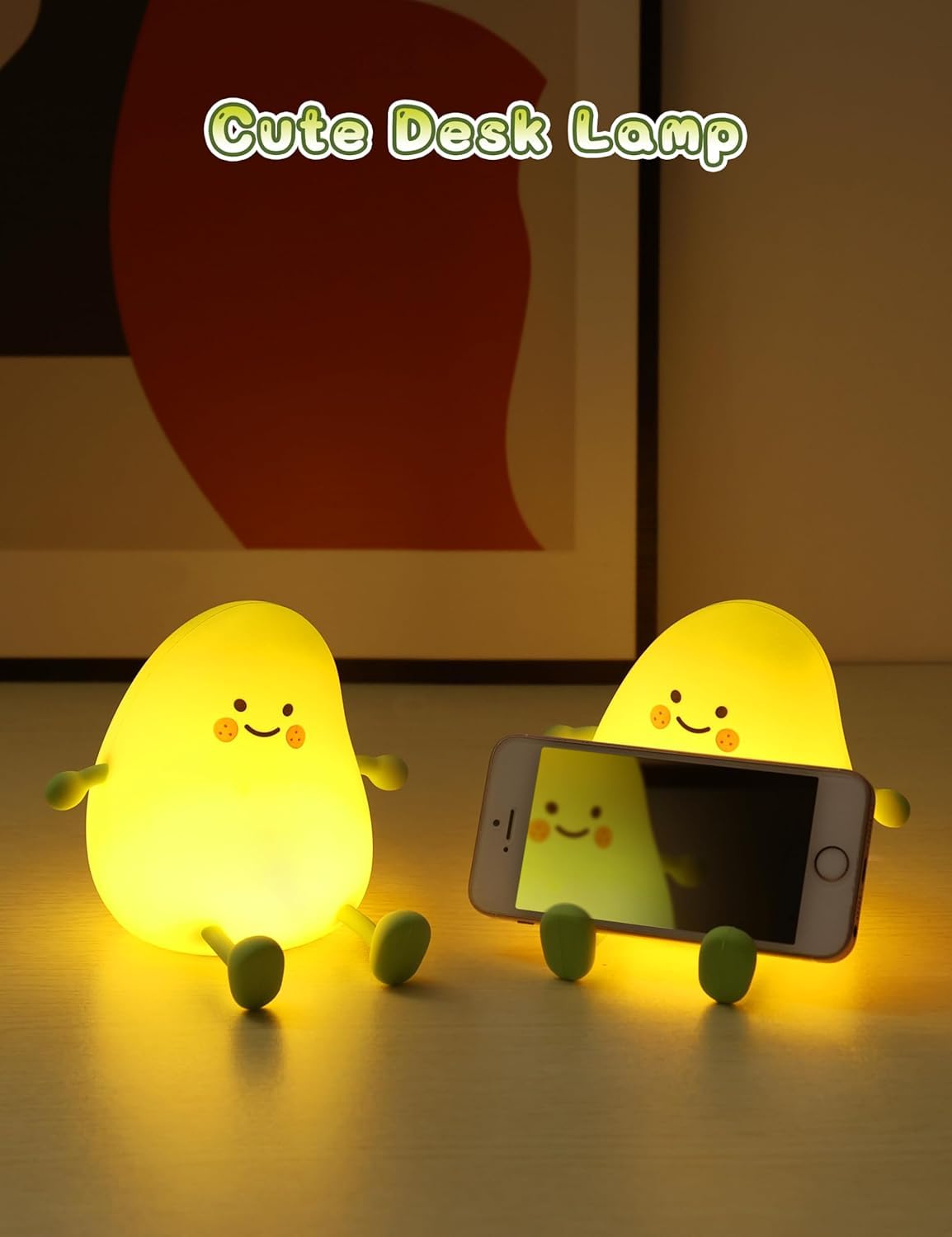 Luz nocturna LED para niños, bonito diseño en forma de mango para bebés y niños pequeños, luz nocturna suave para dormitorio, recargable