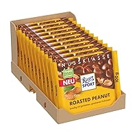 RITTER SPORT Arachidi Tostate, Tavoletta di Cioccolato al Latte con Croccanti Arachidi Tostate e Salate