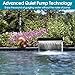 POPOSOAP Pond Waterfall with Pump Kit, 304 Stainless Steel Waterfall Spillway with 40W 660GPH Pump, Pond Spillway with 9.8FT Corrugated Tubing for Garden (12inch)-P43