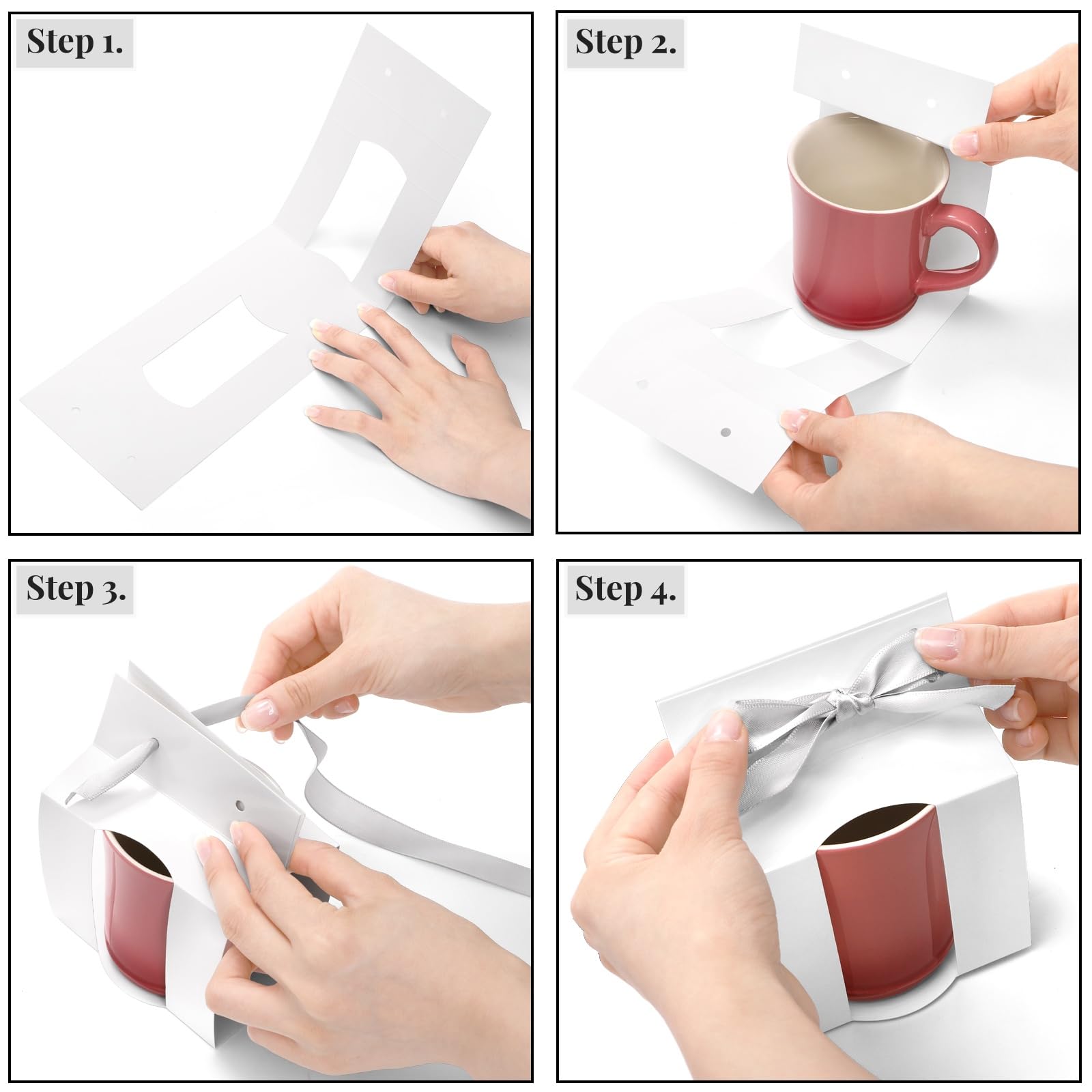 Amazon.com: ZAVOOS 100 Pieces Mug Boxes, 11 Oz Sublimation Mugs Gift Box  with Ribbon for Packaging Shipping Selling, Small White Cups Blanks  Wrapping Bulk for Wedding, Birthday, Christmas : Health & Household