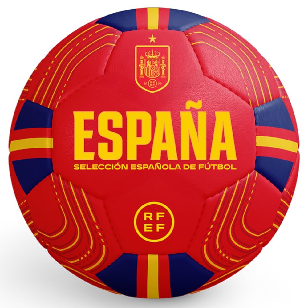 Champion's City Balón de Fútbol España | Tamaño Oficial 5 | Superficie Texturizada Antideslizante | Alta Resistencia para Entrenamiento | Uso Interior y Exterior | Diseño Deportivo Duradero - 1
