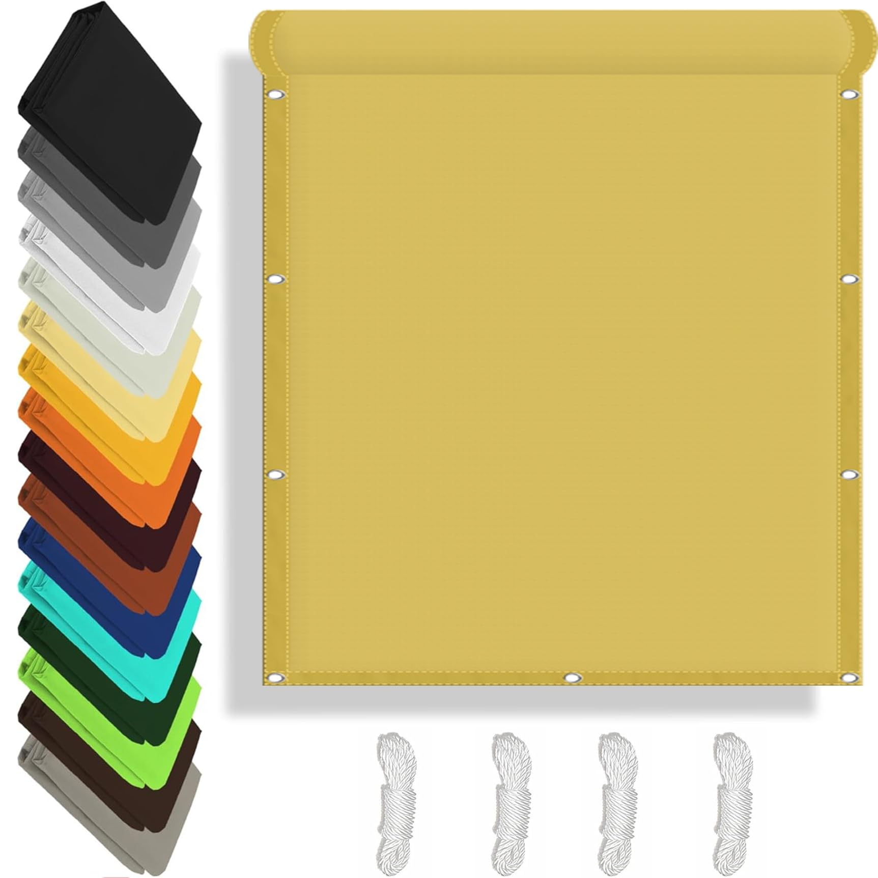 Voile d'ombrage rectangulaire imperméable 245x370 pour prolonger vos déjeuners d'été sur la terrasse